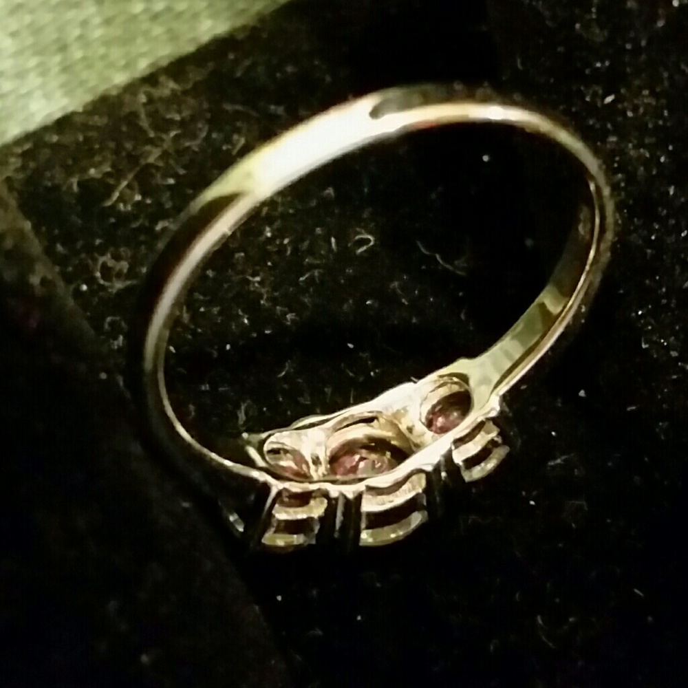 .925 Silver 3-Stone Rainbow Topaz Ring - Picture 6 of 6